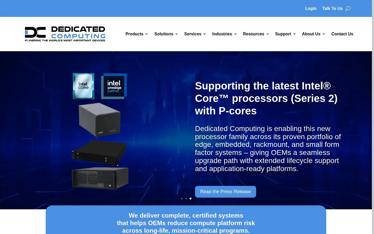 计算硬件B2B营销型网站仿站定制（参考：dedicatedcomputing.com）